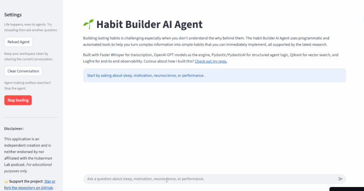Habit Builder AI Agent Demo